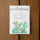 We've Moved New Address Announcement House Cactus Ankündigungspostkarte