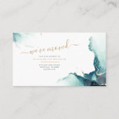 We've Moved New Address Moving Announcement Visitenkarte (Vorderseite)