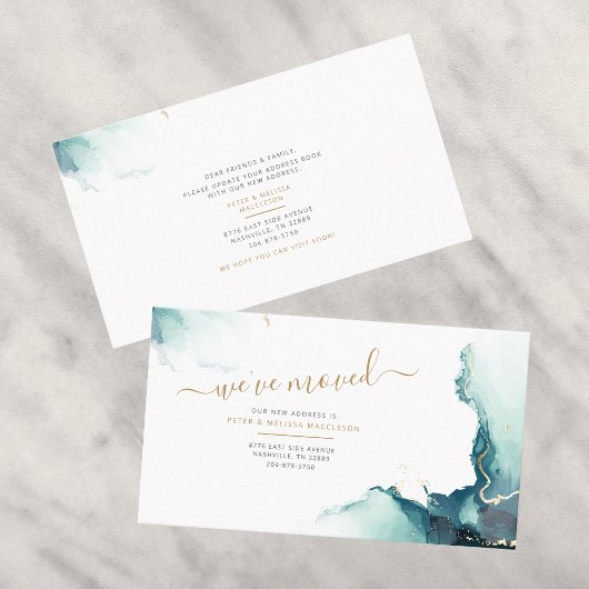 We've Moved New Address Moving Announcement Visitenkarte