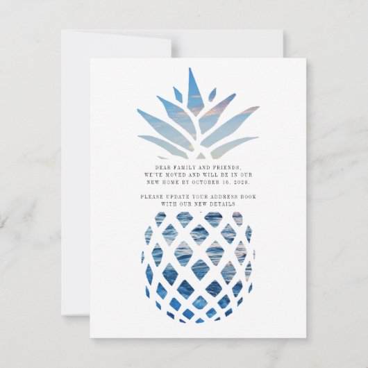 Weve Moved Pineaple Änderung der Adresse bewegen (Rückseite)