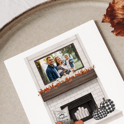 We've Moved Rustic Fall Farmhouse Fireplace Moving Ankündigung