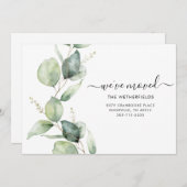 We've Moved Watercolor Eucalyptus Moving Ankündigung (Vorne/Hinten)