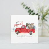 Weve Moved Watercolor Red Truck Neue Adressbewegun Ankündigung (Stehend Vorderseite)