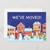 We've Moved Winter New Home Change of Address Ankündigungspostkarte (Vorne/Hinten)