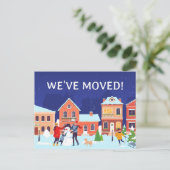 We've Moved Winter New Home Change of Address Ankündigungspostkarte (Stehend Vorderseite)