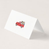 Weve Moving Watercolor Red Truck Neue Adresse (Rückseite)