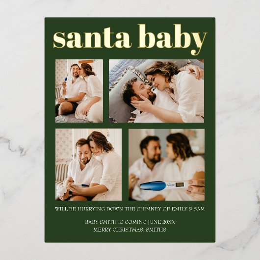 Weve war unartig Schwangerschaft Ankündigung Weihn (Vorderseite)