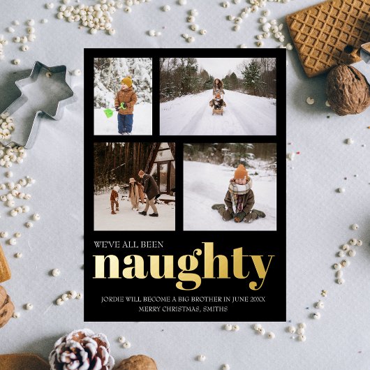 Weve war unartig Schwangerschaft Ankündigung Weihn