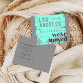 Weve zog nach Los Angeles Ankündigung Postkarte