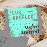 Weve zog nach Los Angeles Ankündigung Postkarte