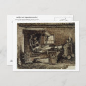 Wever mit Baby im Hochstuhl Van Gogh Fine Art Postkarte (Vorne/Hinten)