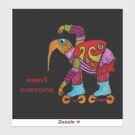 Wevil Overcome Large Vinyl Aufkleber (Blatt)