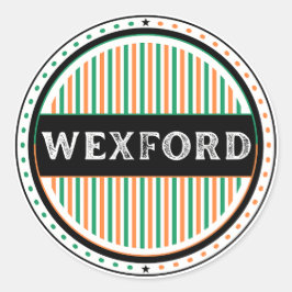 Wexford City Pride Emblem – Irische Identität Runder Aufkleber
