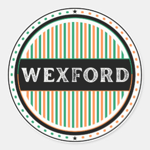 Wexford City Pride Emblem – Irische Identität Runder Aufkleber