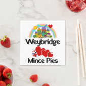 Weybridge, Surrey UK Lieben Mince Pies Serviette (Beispiel)