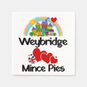 Weybridge, Surrey UK Lieben Mince Pies Serviette (Vorderseite)