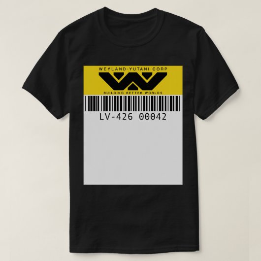 Weyland Yutani Asset Tag TShirt (Design vorne)