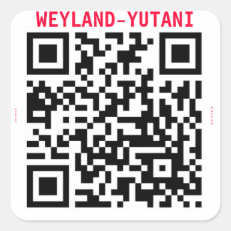 Weyland Yutani WAIVER Briefmarke Quadratischer Aufkleber