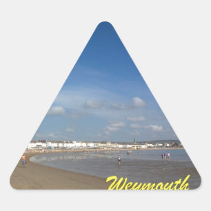 Weymouth Beach Dreieckiger Aufkleber