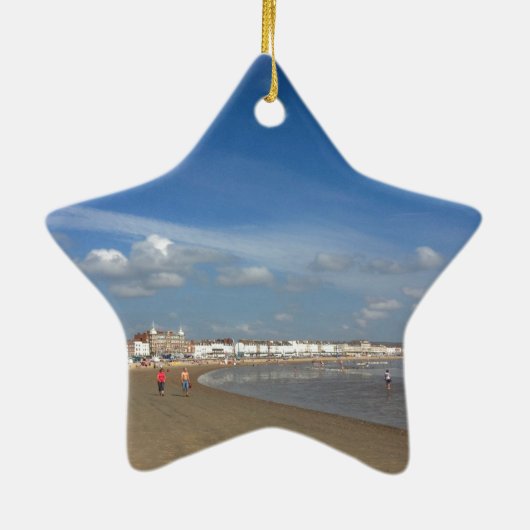 Weymouth Beach Keramik Ornament (Hinten)