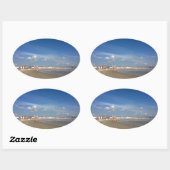 Weymouth Beach Ovaler Aufkleber (Blatt)