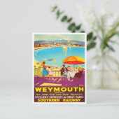 Weymouth England Jahrgang Reise Postkarte (Stehend Vorderseite)