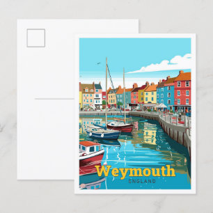 Weymouth England Reise Kunst Vintage-Illustration Postkarte