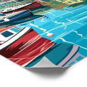 Weymouth England Travel Art Vintag Illustration Poster (Ecke)