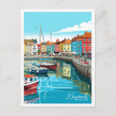 Weymouth England Vintage Illustration Postkarte (Vorderseite)