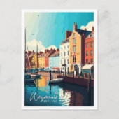 Weymouth England Vintage Illustration Postkarte (Vorderseite)