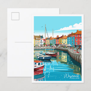 Weymouth England Vintage-Reiseillustration Postkarte