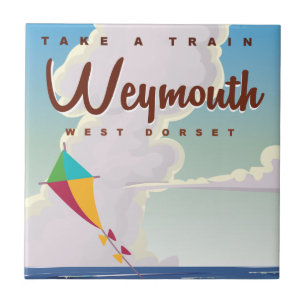Weymouth England Vintages Urlaubsposter Fliese