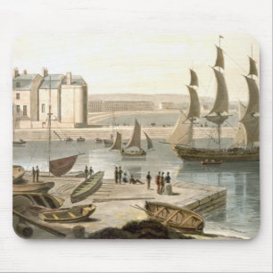 Weymouth Hafen, von 'einer Reise um großen Briten Mousepad