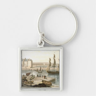 Weymouth Hafen, von 'einer Reise um großen Briten Schlüsselanhänger