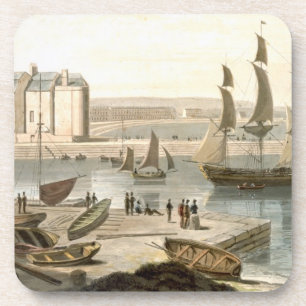 Weymouth Hafen, von 'einer Reise um großen Briten Untersetzer