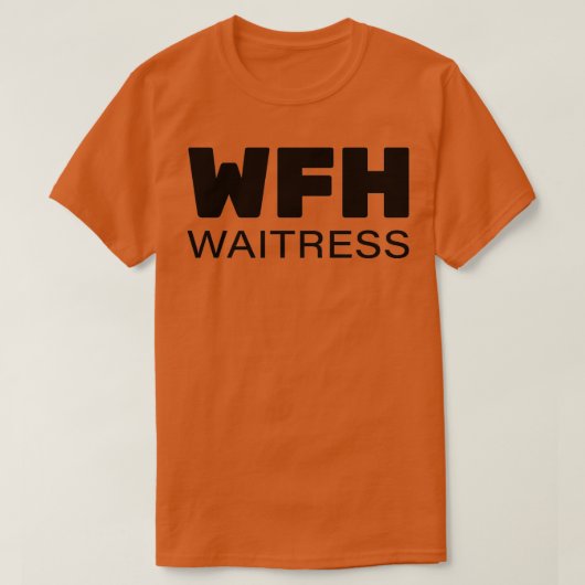WFH arbeitet aus Zuhause T-Shirt (Design vorne)