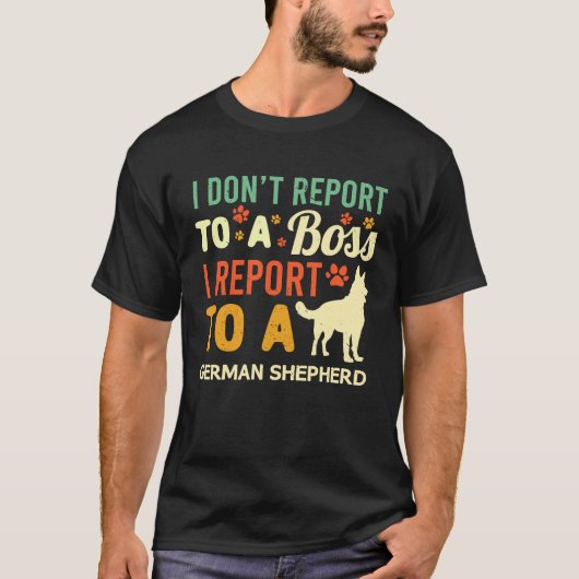 WFH German Shepherd Boss Coworker Work From Home D T-Shirt (Vorderseite)