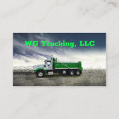 WG Truck Business Card Visitenkarte (Rückseite)