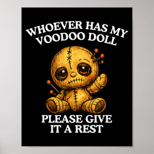 Wgirlver Hat Voodoo-Puppe Lustig Verrückt Schlüpfr Poster