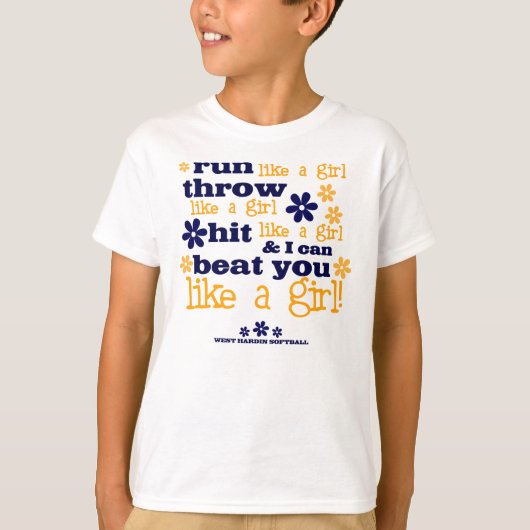 WH mögen einen Mädchen-Softball T-Shirt (Vorderseite)