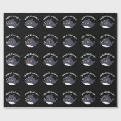 Wha-le-llujah Funny Orca Whale Pun Dark BG Geschenkpapier (Flach)