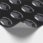 Wha-le-llujah Funny Orca Whale Pun Dark BG Geschenkpapier (Ecke)