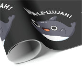 Wha-le-llujah Funny Orca Whale Pun Dark BG Geschenkpapier (Rolleneckpunkt)