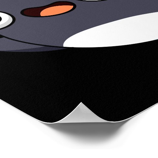 Wha-le-llujah Funny Orca Whale Pun Dark BG Poster (Ecke)