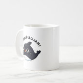 Wha-le-llujah Funny Orca Whale Pun Kaffeetasse (Vorderseite Links)