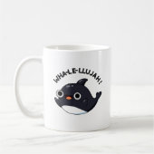 Wha-le-llujah Funny Orca Whale Pun Kaffeetasse (Links)