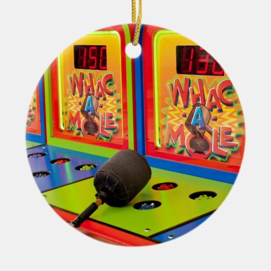 Whac A Mole Arcade Game Keramikornament (Vorne)