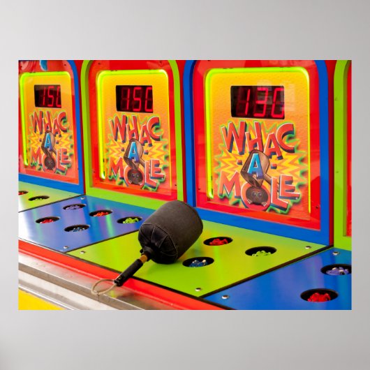 Whac A Mole Arcade Game Poster (Vorne)