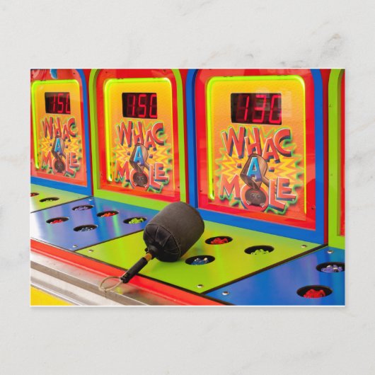 Whac A Mole Arcade Game Postkarte (Vorderseite)