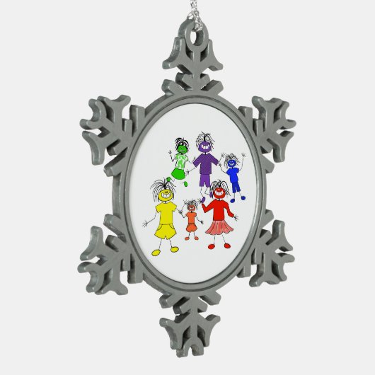 Whack-A-Do Schneeflocken Zinn-Ornament (Links)